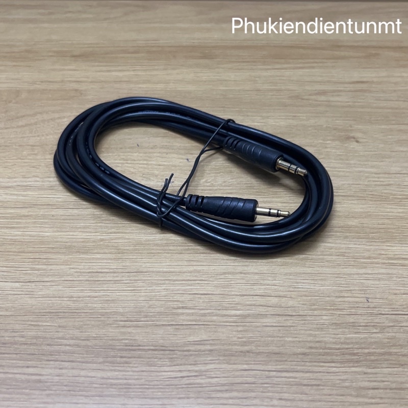 (1.8m/3m/5m)Dây cáp âm thanh nối rắc 3.5mm đen loại tốt