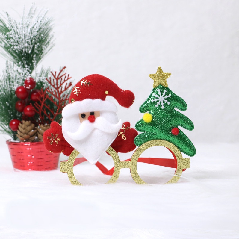 Mắt kính, kính giáng sinh người tuyết, tuần lộc ông già Noel, gấu dễ thương cho bé
