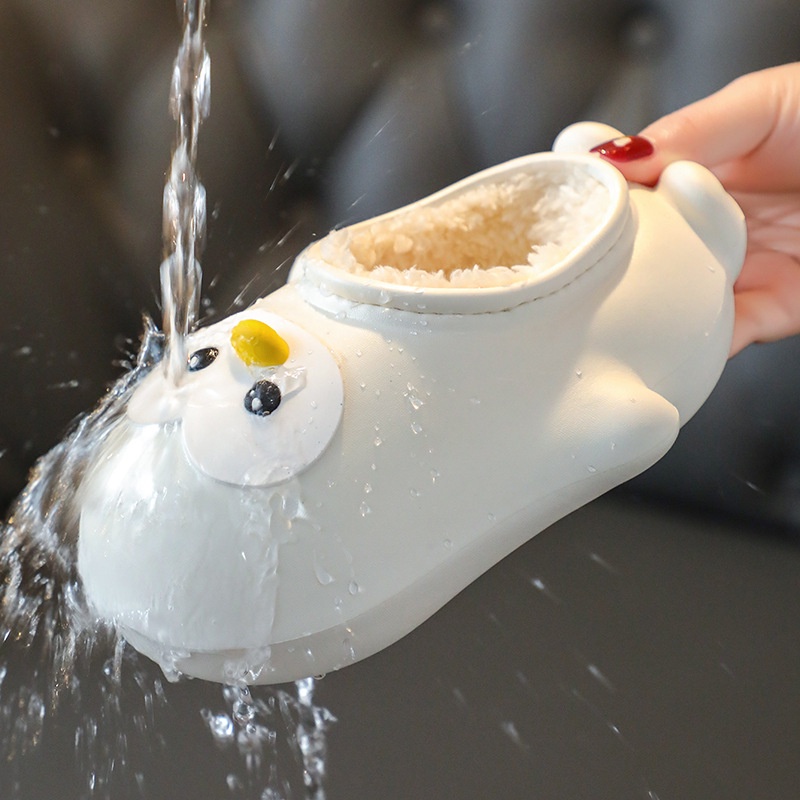 Dép Bông EVA Đi Trong Nhà Hình Chim Cánh Cụt Đáng Yêu Chống Trơn Trượt Giữ Ấm Thời Trang Mùa Đông