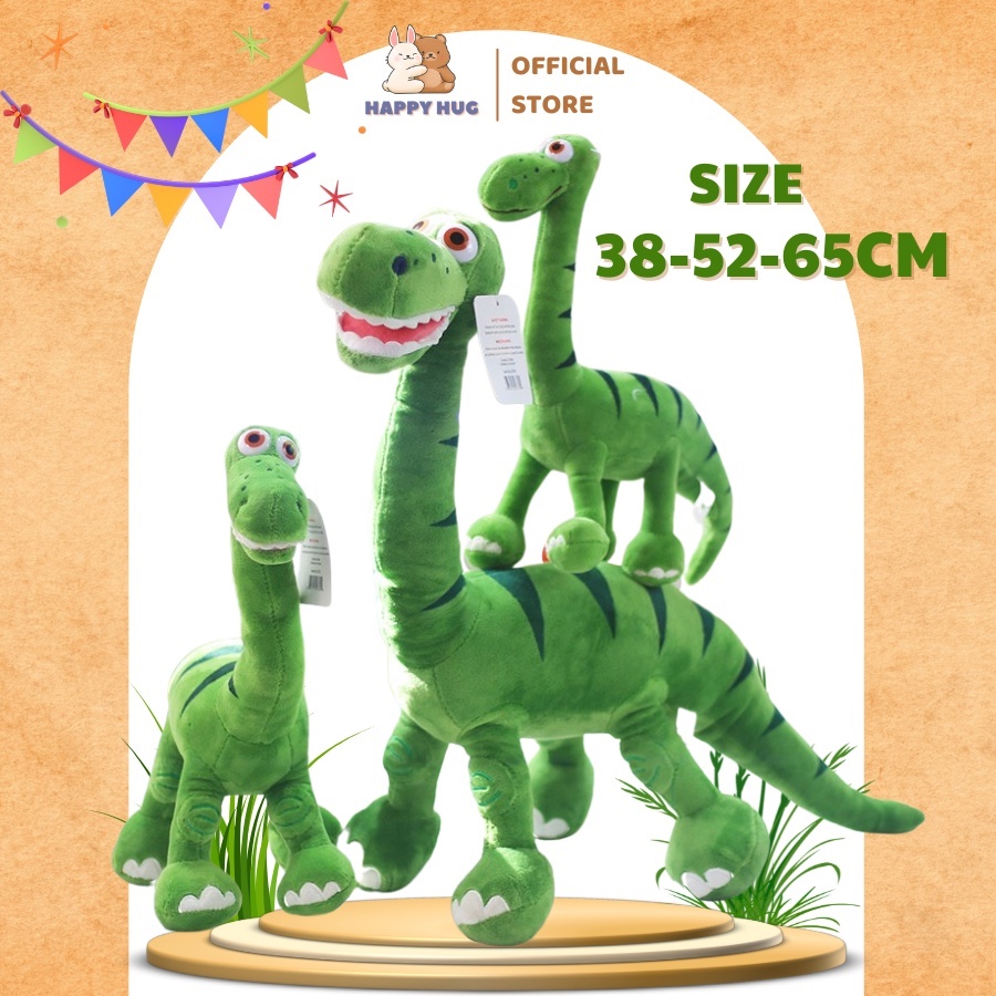 Thú bông khủng long xanh lá siêu đẹp, vỏ nhung mịn cao cấp - Happy Hug