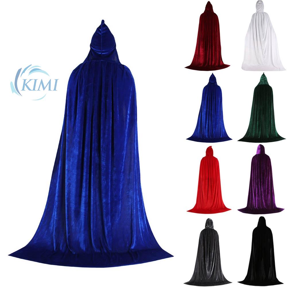 KIMI-Cape Christmas Cosplay Costume Halloween Hooded Cloak Medieval Vampire