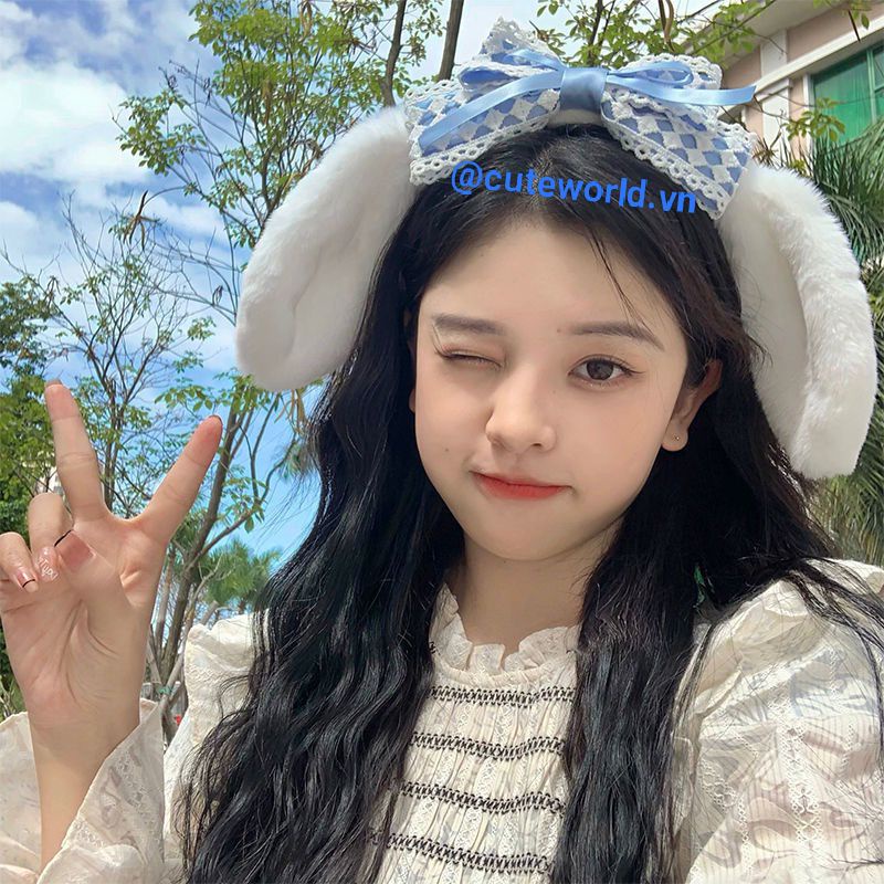 Băng Đô Lolita Phối Lông Hình Cinnamoroll Melody Pacha