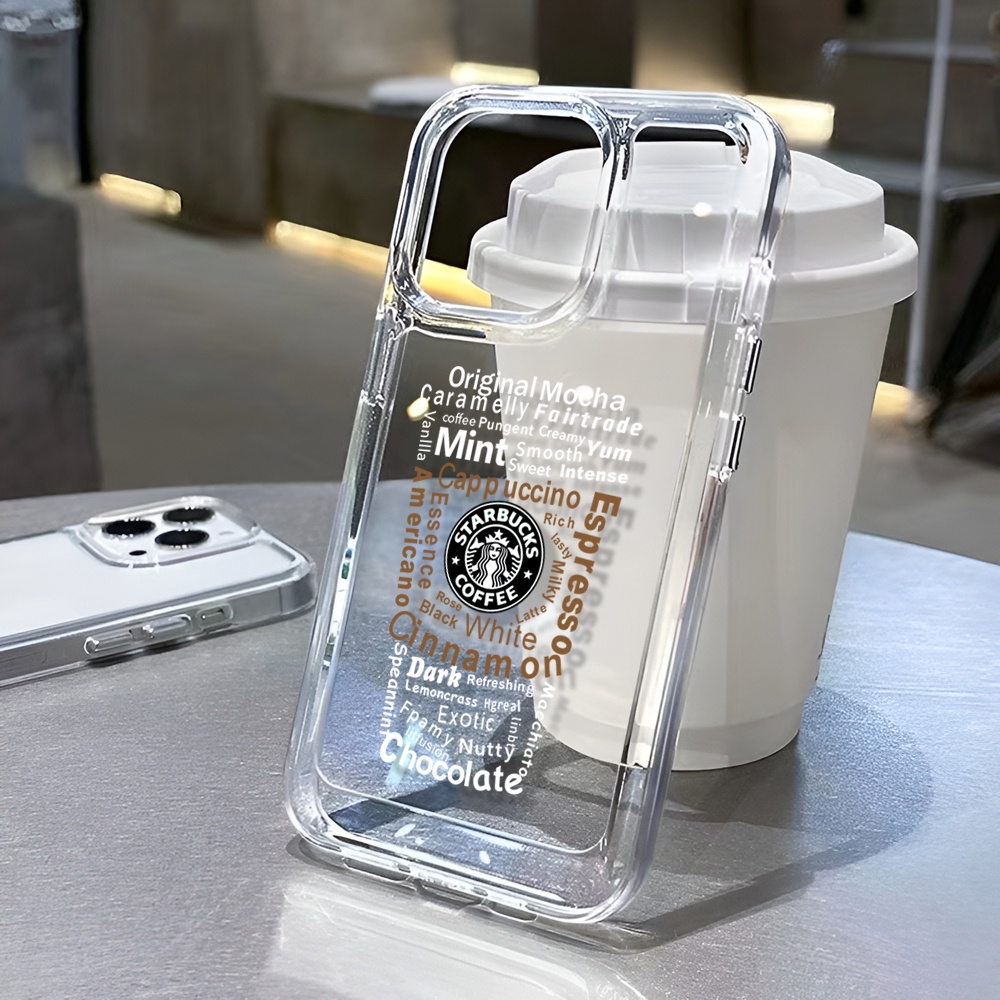 Ốp Điện Thoại Trong Suốt In Hình Cà Phê Cho iphone 14 Pro Max 14 Plus 13 11 12 7Plus X XR XS Max 8 7