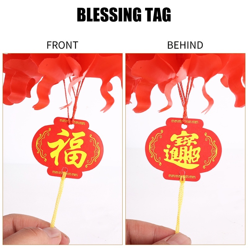 Lồng Đèn Giấy Tổ Ong Đỏ Giàu Có Thể Tái Sử Dụng Treo Trang Trí Nhà Cửa