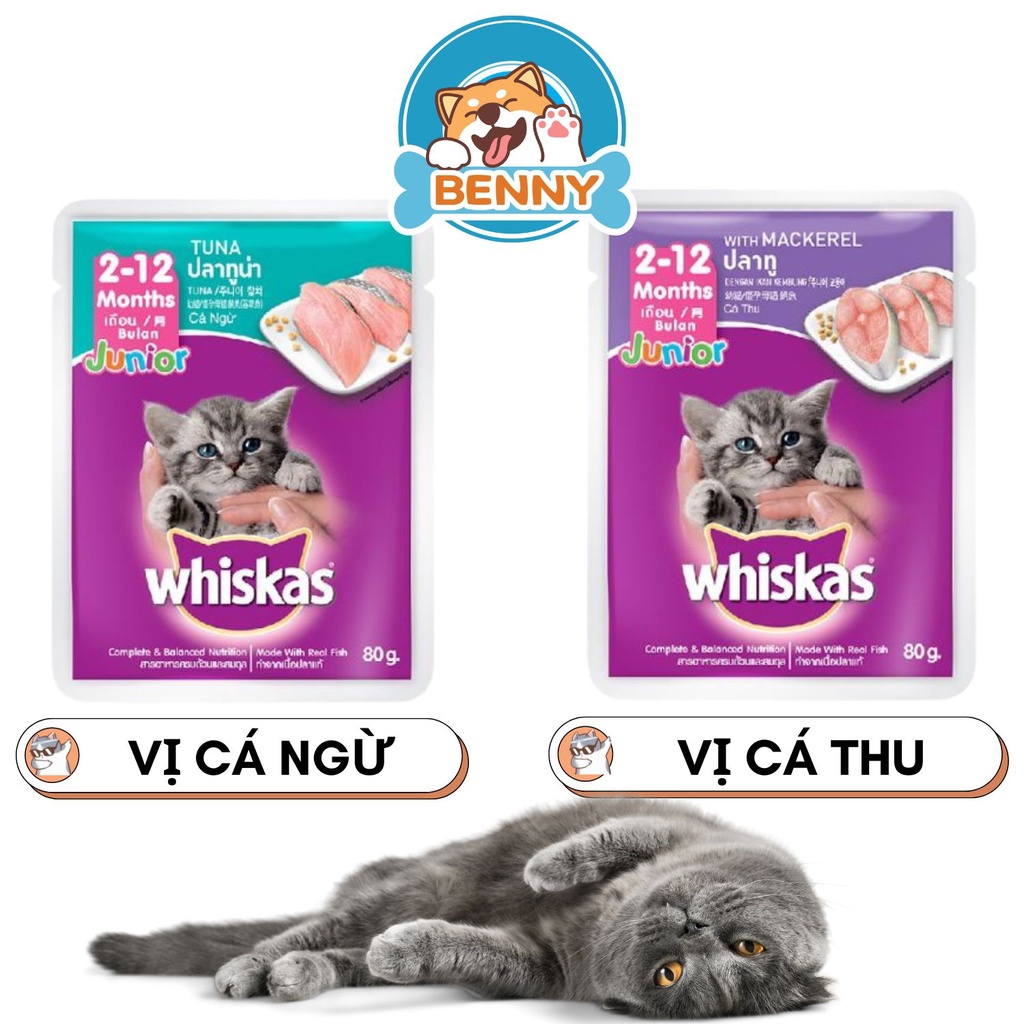[Whiskas Junior] Pate Mèo Con Whiskas Junior - Gói 80g