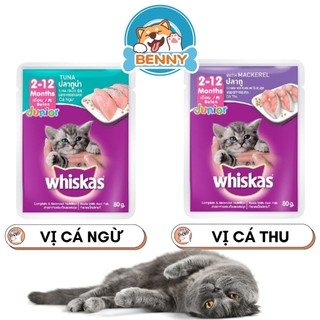 Pate mèo con whiskas junior - gói 80g