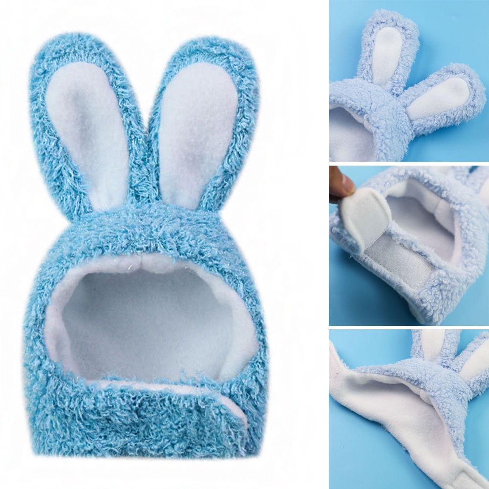 Mũ Tai Thỏ Bằng Lông Nhung Dễ Thương Xinh Xắn Dành Cho Thú Cưng