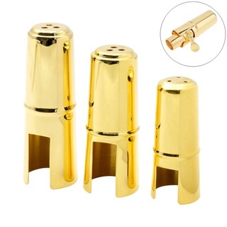 Nắp đậy miệng kèn alto / soprano / tenor saxophone bằng đồng thau mạ vàng 3 kích cỡ tùy chọn