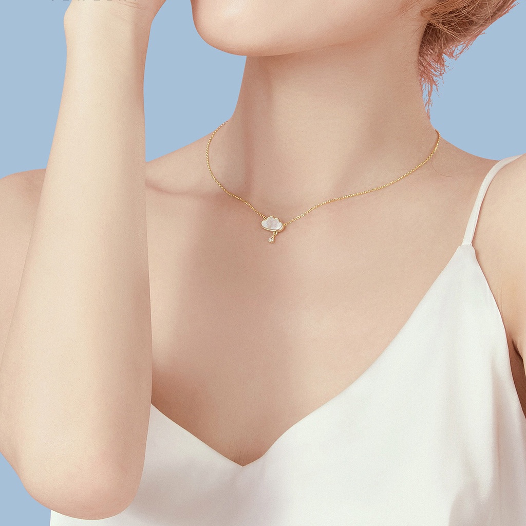 Vòng cổ Mặt Hình Giọt Nước Vỏ Sò Đám Mây Phong Cách Nhật Hàn Cho Nữ