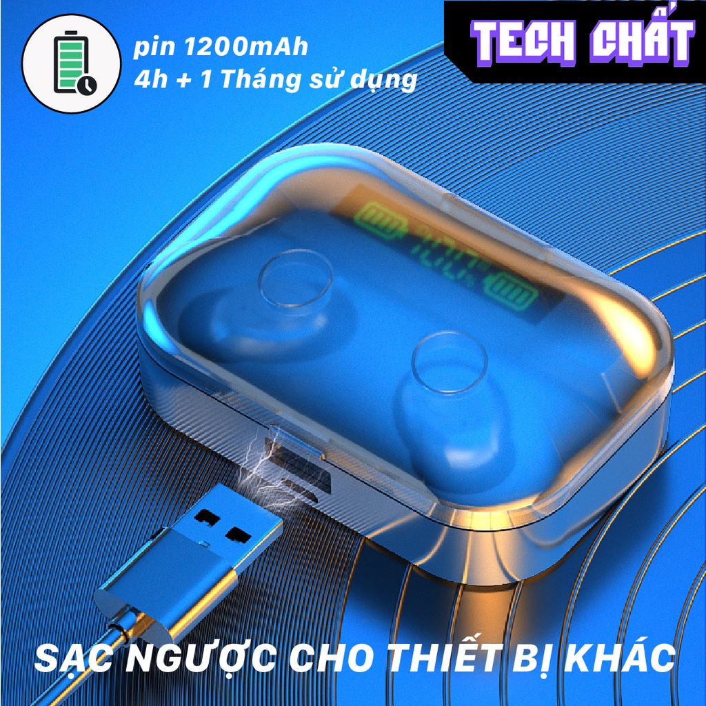 SIÊU PHẨM tai nghe không dây chơi game nghe nhạc kiêm sạc dự phòng giá rẻ TG-02 bao giá toàn Việt Nam tech chất