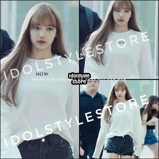 (kem card) áo nỉ sweater dài tay Now Lisa