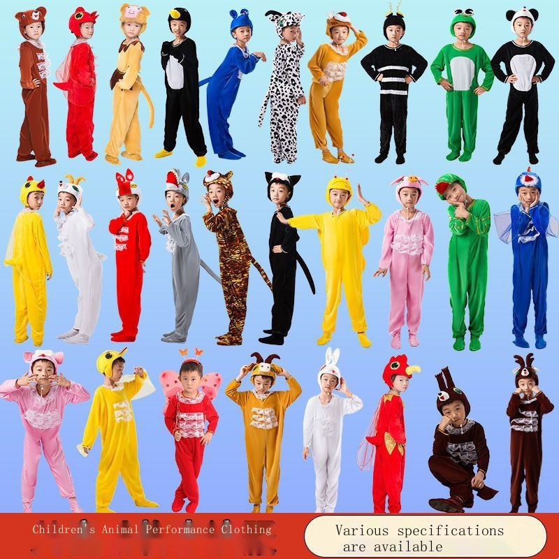 Bộ Đồ Hóa Trang Động Vật Gấu Gà Trống Khỉ Chim Cánh Cụt Chuột Cho Bé