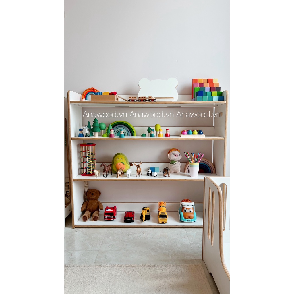 Kệ để đồ chơi Montessori 4 tầng cho bé ES034