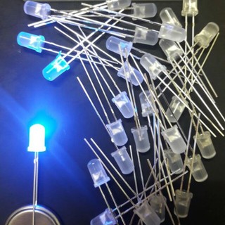 Gói 100 bóng đèn led đục 5mm xanh dương