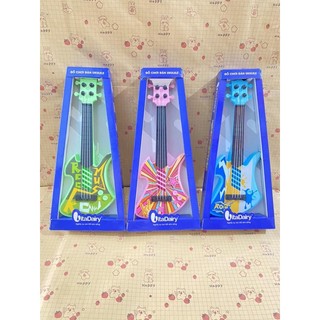Đàn guitar cho bé hkm Vitadairy - Đồ Chơi Đàn Guitar 4 dây mini cho bé giúp bé phát triển tài năng âm nhạc