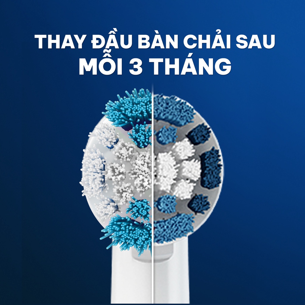 Đầu Bàn Chải Điện ORAL-B Precision Clean (2 cái) loại bỏ thêm đến 100% mảng bám