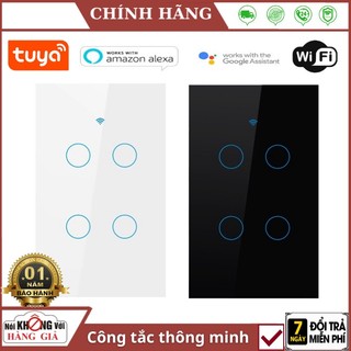 Công Tắc Thông Minh WIFI Tuya SmartLife 4 NÚT điều khiển từ xa qua điện thoại công tắc hẹn giờ