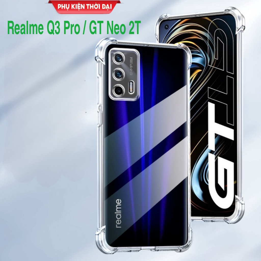 Ốp lưng Realme GT / GT Neo / Q3 Pro / GT Neo 2T / GT Neo 2 / GT Neo 3 / Q5 Pro / GT Neo 5 dẻo trong suốt lồi 4 góc