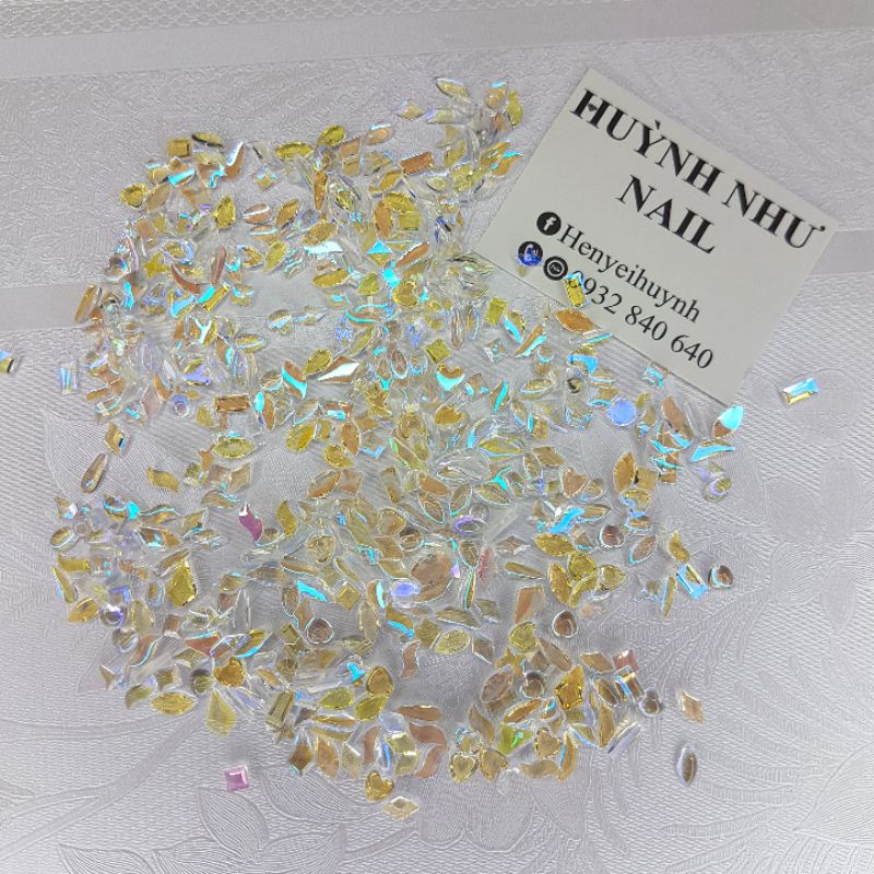 Túi Mix 100 Viên Charm Mini Giả Đá Trang Trí Móng
