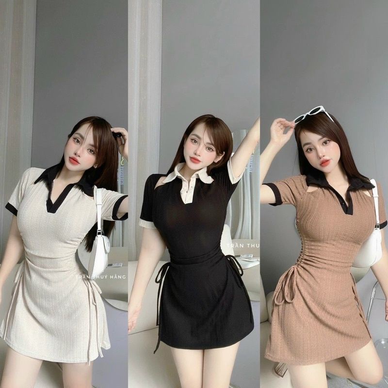 ĐẦM BODY CỔ V RÚT DÂY DBCV66