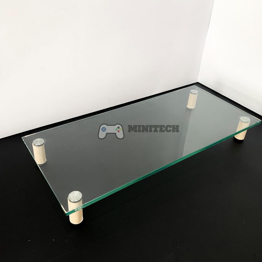 Kệ Nâng Màn Hình Kính Trong Suốt nâng màn hình để luôn đảm bảo người dùng được ngồi thẳng và đúng cách.