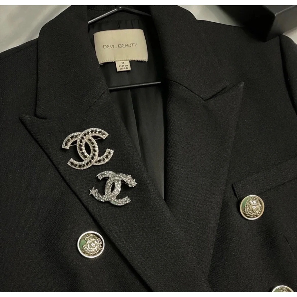 Ghim Cài Áo Mạ Bạc 925 Hình Ngôi Sao Đính Đá Thời Trang