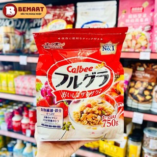 Ngũ cốc trái cây calbee gói đỏ 700gr nhật bản