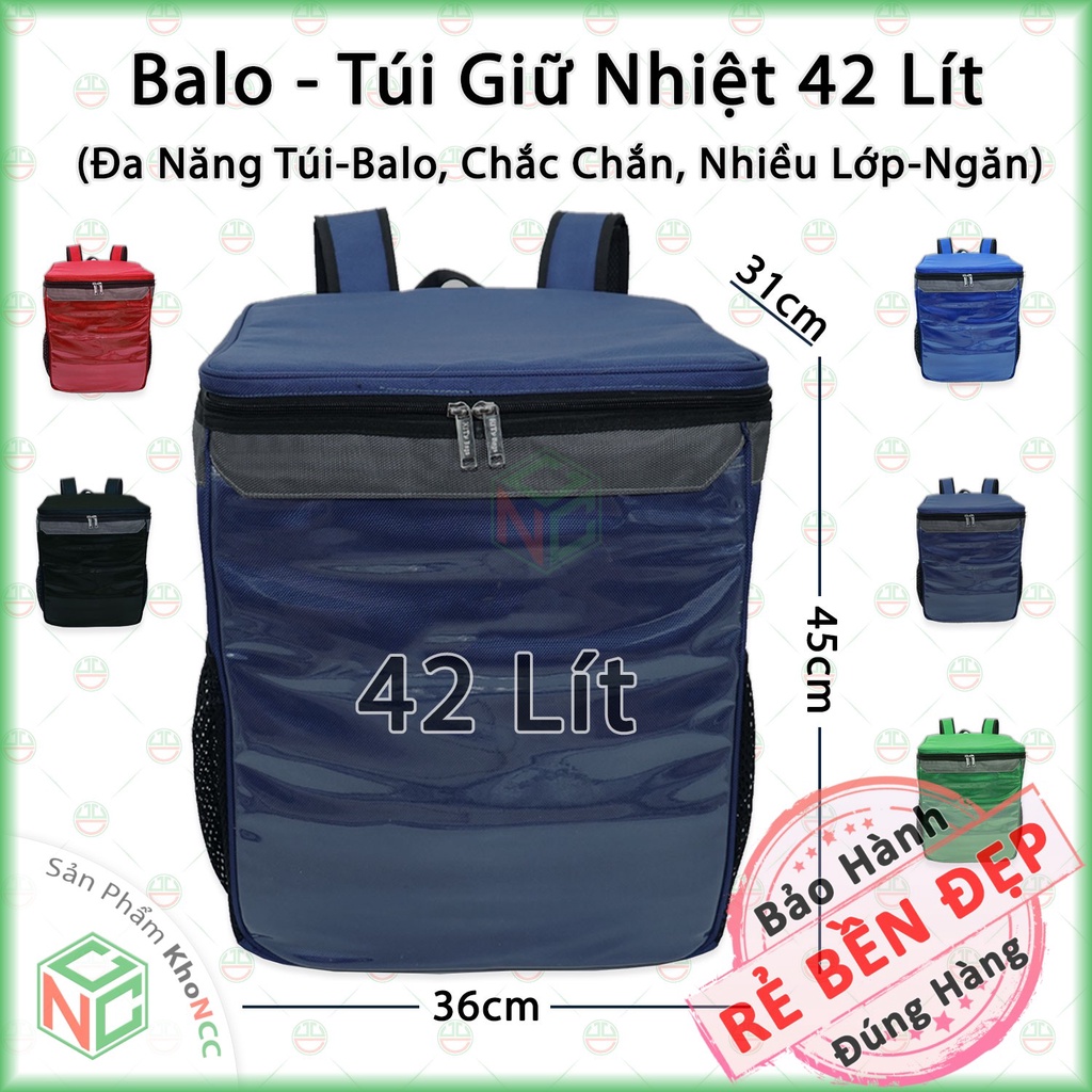 [KhoNCC] Balo Túi Giữ Nhiệt 42 Lít Đa Năng Loại Lớn - Quán Ăn Uốn - Bánh Pizza - Bánh Kem - Shipper Giao Hàng - 42L-7188