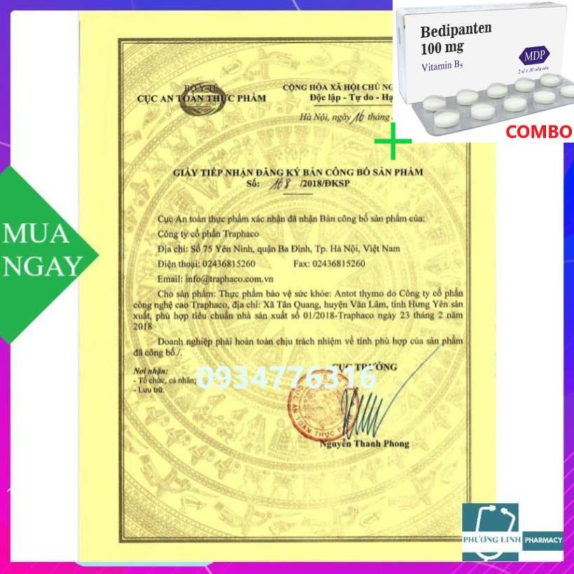 Combo Bedipanten 100mg +  ANTOT THYMO - THỰC PHẨM TĂNG SỨC ĐỀ KHÁNG CHO TRẺ EM VÀ NGƯỜI LỚN