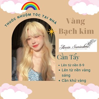 Thuốc nhuộm tóc màu vàng bạch kim/cần tẩy