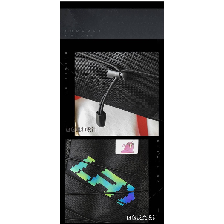 Balo phượt teen huy chương ruy băng Hottrent mosh mới có phản quang Shalla k1991