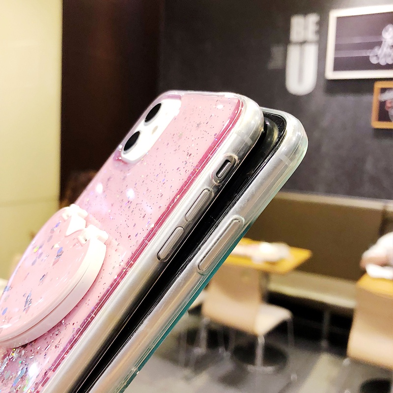 Ốp Điện Thoại Tpu Có Gương Soi Kim Tuyến Hình Trái Tim Cho OPPO Reno 8 Pro 7 7Z 8Z 6 6Z 5 5F 4F 4 4G 5G