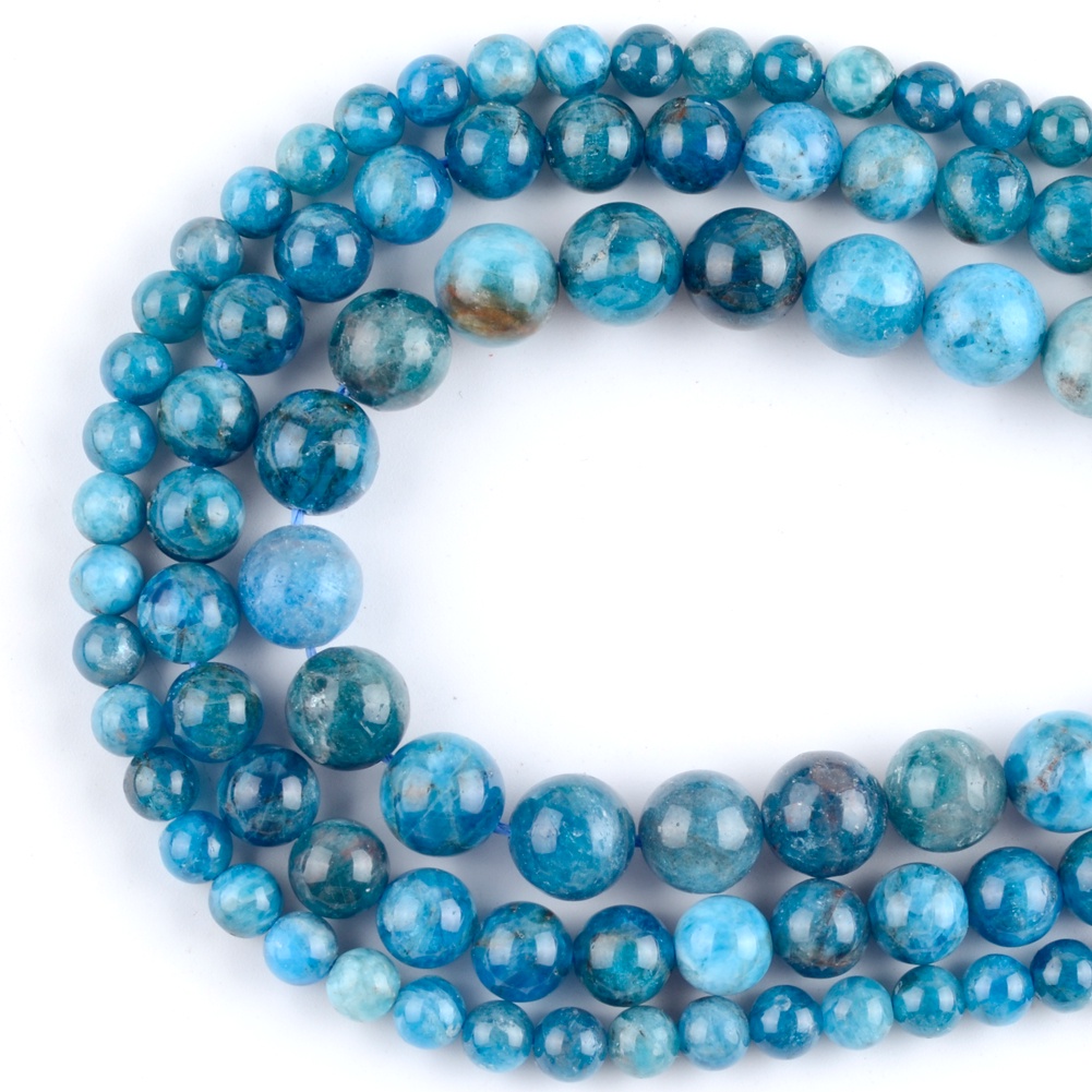 Chuỗi Hạt Đá A + Blue Apatite Tự Nhiên