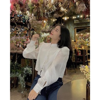 Áo sơ mi lụa cổ tàu hàng thiết kế by Basic room