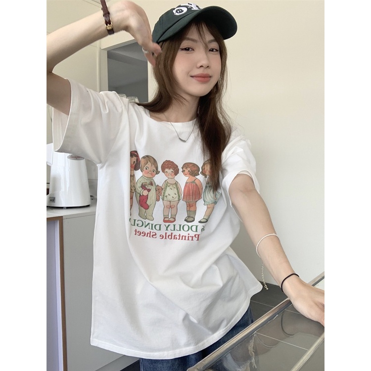 Áo thun NRVP unisex mùa hè dáng suông tay cộc phong cách Hàn Quốc cho nam nữ