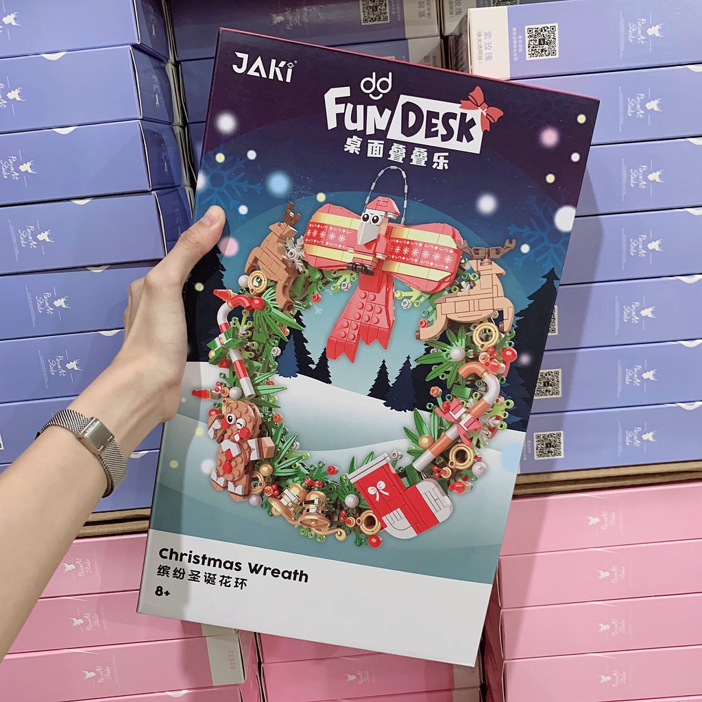 Lắp ráp vòng treo noel| Bộ xếp hình vòng treo JAKI5118 dịp Giáng sinh mới nhất