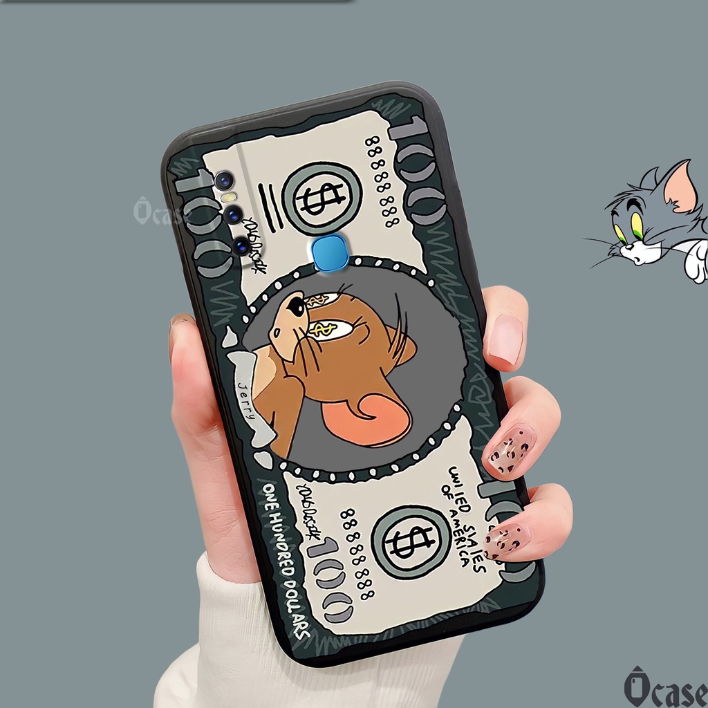 Ốp lưng Vivo V15 / V15 Pro in hình Mèo và Chuột cạnh viền vuông có bảo vệ camera