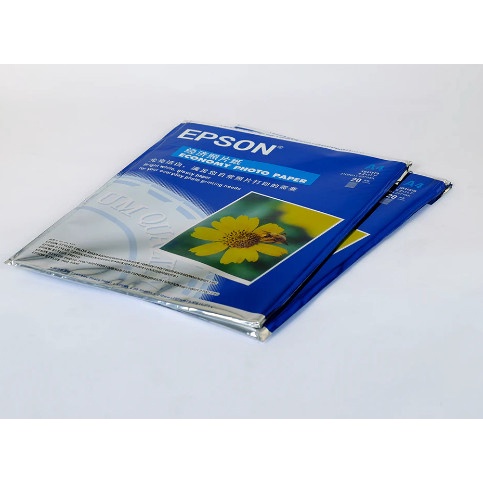 01 tập giấy in ảnh EPSON HOA CÚC 200gsm - Giấy bóng 1 mặt - 20 tờ/tập