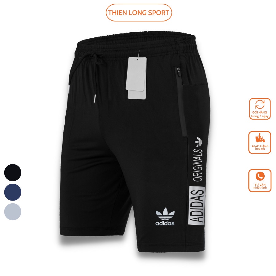 Quần đùi thể thao nam cao cấp MỚi, chất liệu thun poly co giãn tập gym chạy bộ dạo phố với 3 màu thịnh hành Q103