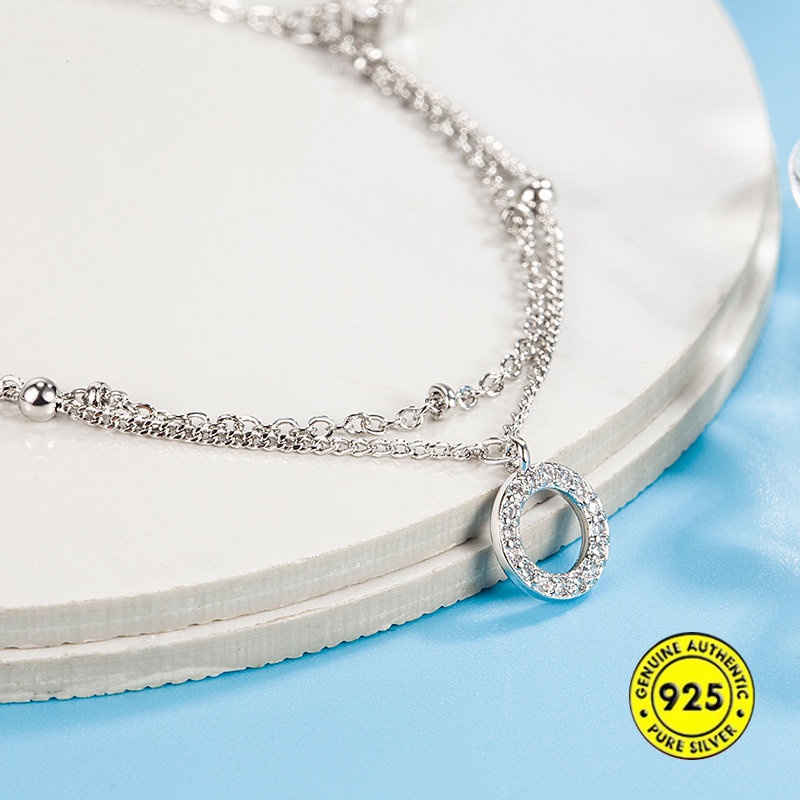 Lắc Chân Hai Lớp Đính Đá Zircon U1147