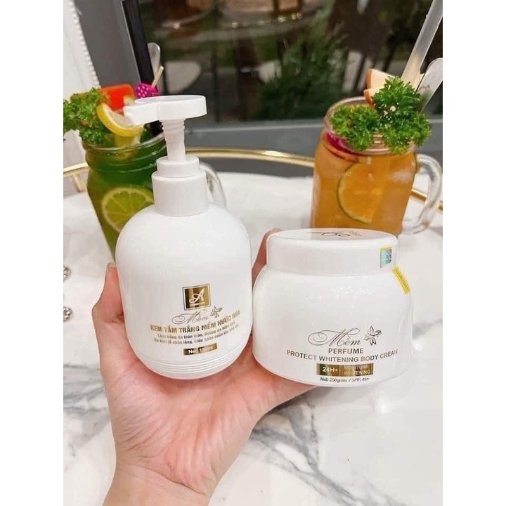 [Chính hãng] Combo Kem Body Mềm Nước Hoa A Cosmetics + Tắm trắng mềm Mỹ phẩm Phương Anh