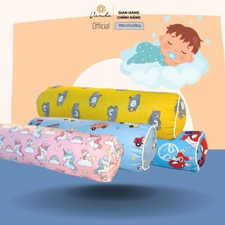 Gối ôm cho bé vải Cotton Hàn Quốc ruột bông gòn màu sắc đa dạng vỏ kèm ruột