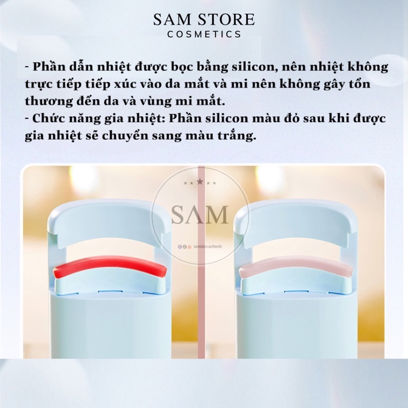 Máy kẹp mi nhiệt kẹp mi cong dễ dàng SAM HEATING EYELASH CURLER