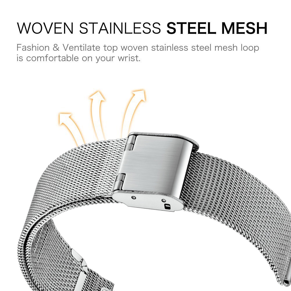 Dây Đeo Inox Dạng Lưới Cho Đồng Hồ Thông Minh Amazfit T-Rex 2