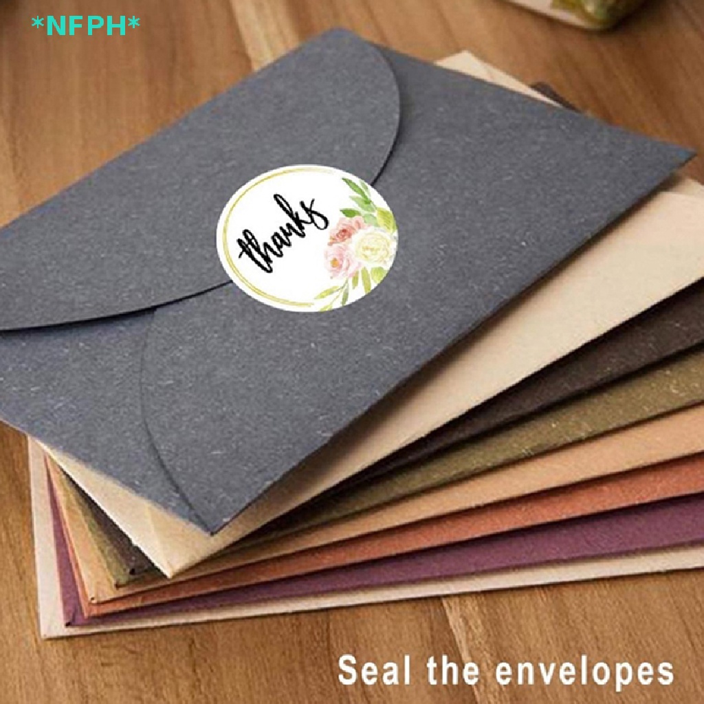 Cuộn 500 Miếng Dán Hình Tròn In Chữ Thank You Độc Đáo Dùng Trang Trí Tiệc Mới