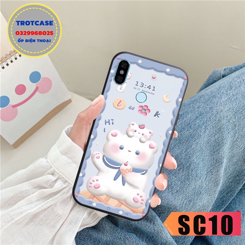 Ốp lưng Redmi Note 5 - Note 5 Pro - Note 6 Pro - Note 7 - Note 7 Pro - hình gấu chibi và thỏ trắng xinh