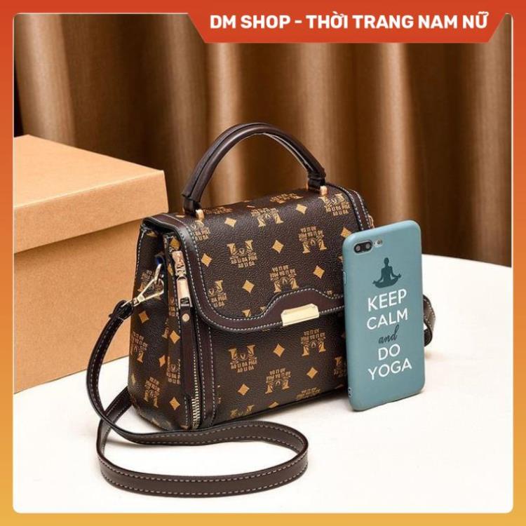Túi Xách Nữ đeo chéo Sẻ Khóa 3 Ngăn , Túi sách cầm tay đeo vai họa tiết phong cách thời trang hàn quốc hot dm shop