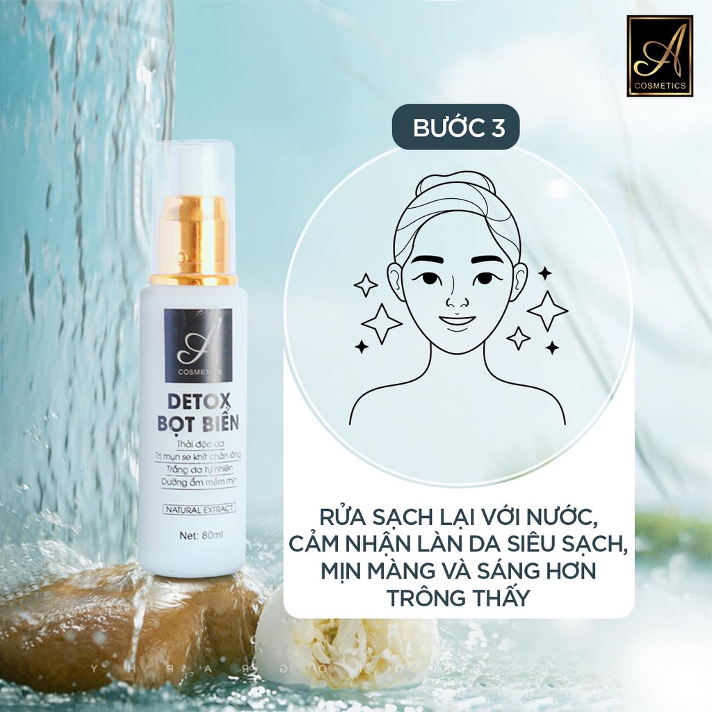 Detox bọt biển thải độc chữ A - Acometics -Mỹ phẩm Phương Anh