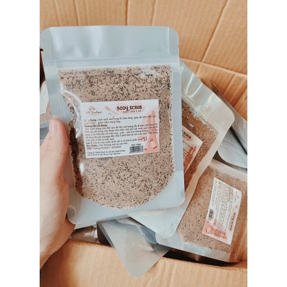 Hạt tẩy tế bào chết Muối Cà Phê K'HULA , Scrub Coffee, tẩy da chết body, giúp da láng mịn, chính hãnh