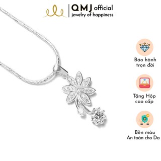 Qmj dây chuyền flower bạc 925 cao cấp q474